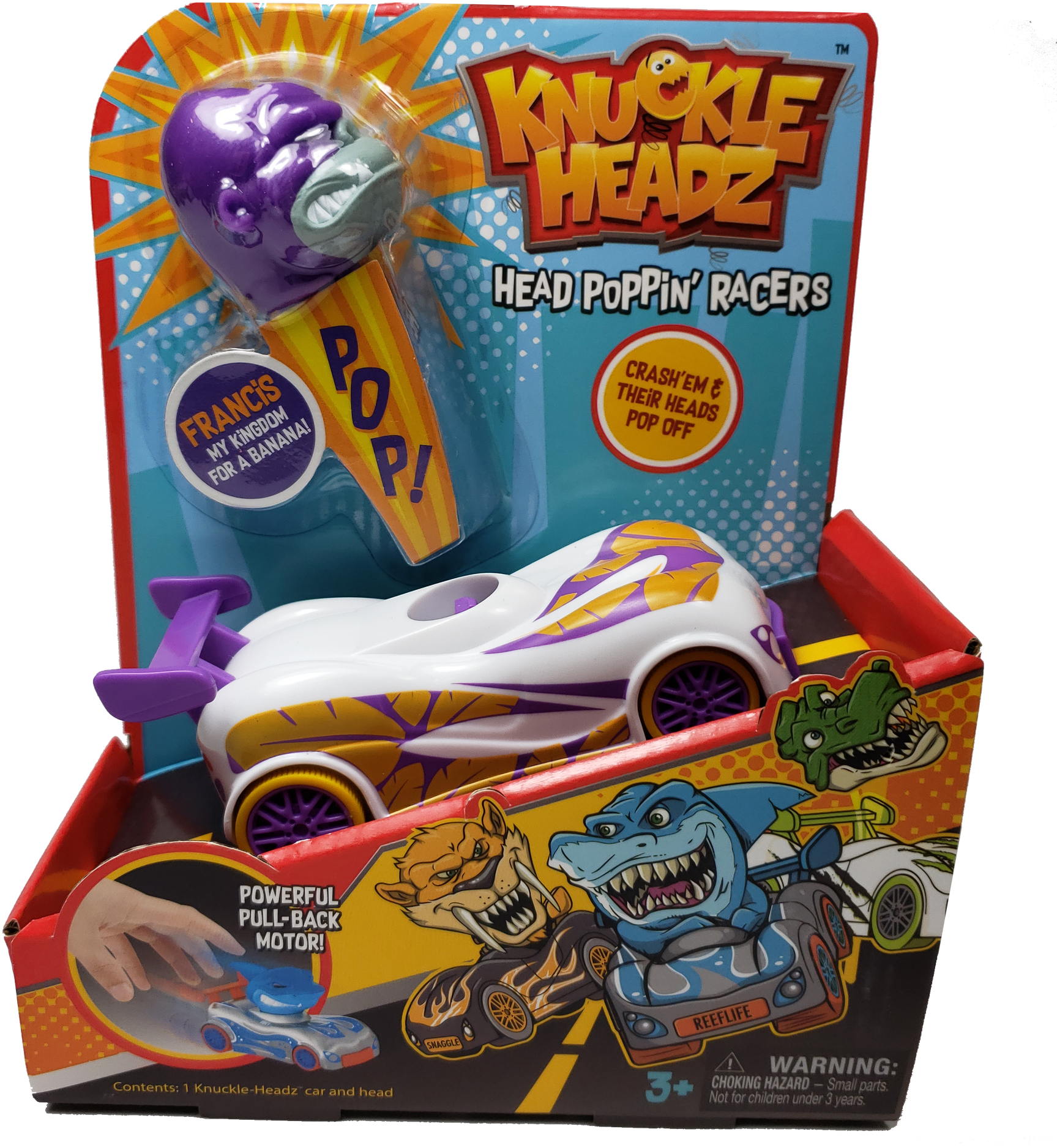 Knuckle Headz Racers Toy Packaging PNG Image