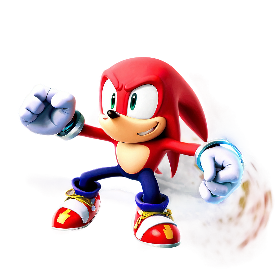 Knuckles' Adventure Pose Png Xjv64 PNG Image