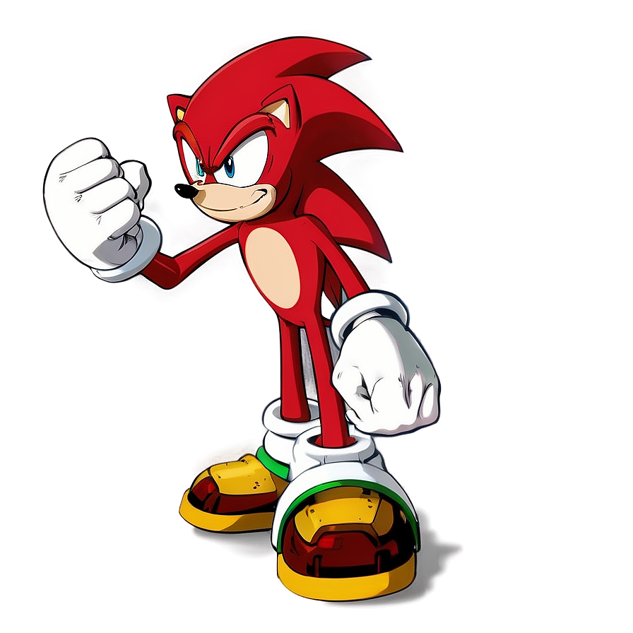 Knuckles' Bold Stance Png 05232024 PNG Image