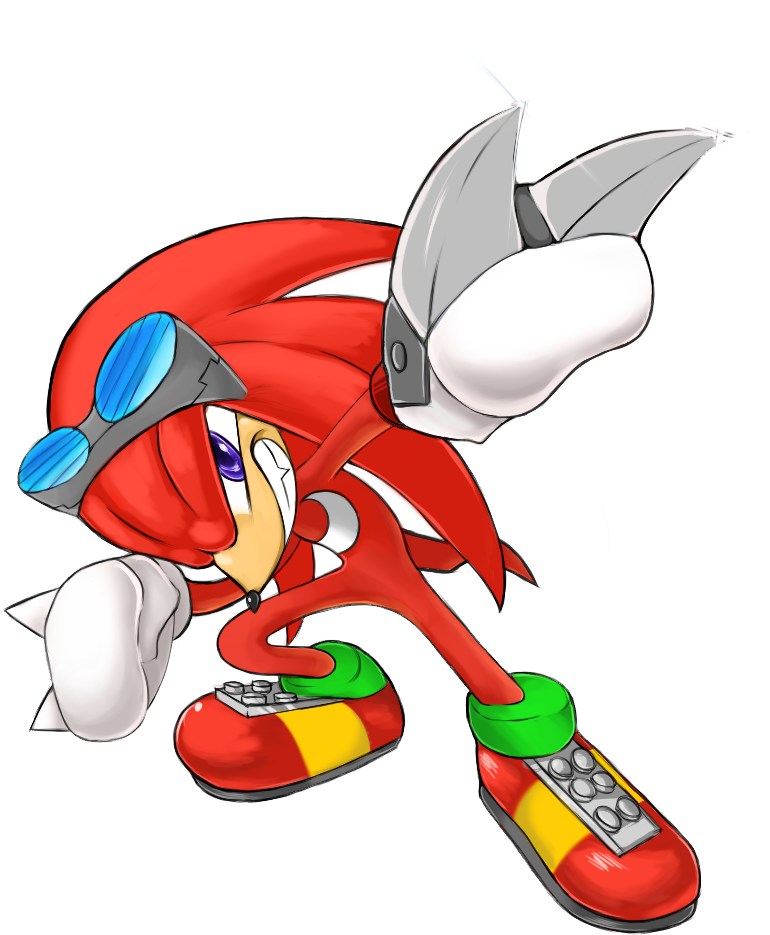 Knuckles The Echidna Action Pose PNG Image