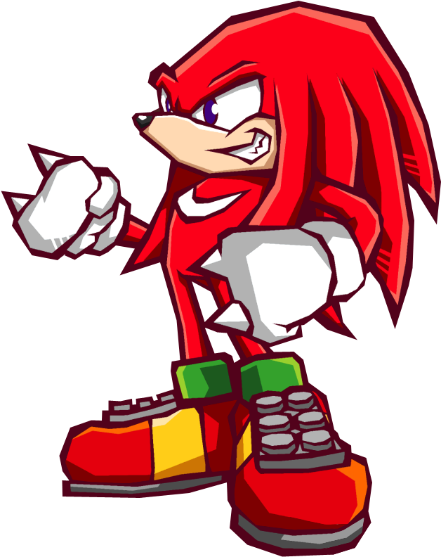 Knuckles The Echidna Standing Pose PNG Image