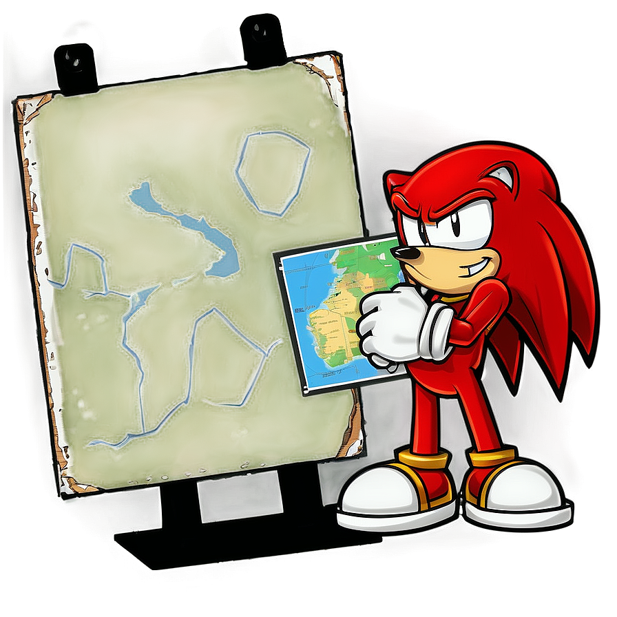 Knuckles With A Map Png 05232024 PNG Image