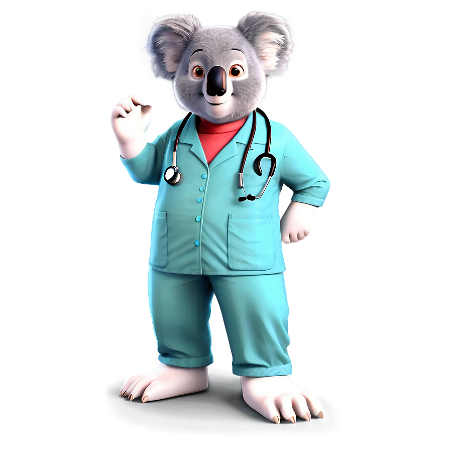 Koala Doctor Cartoon Png 06112024 PNG Image