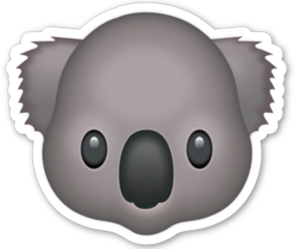 Koala_ Emoji_ Graphic PNG Image