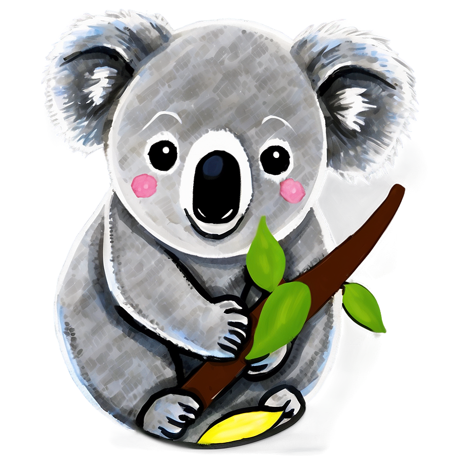 Koala Watercolor Painting Png Yen19 PNG Image