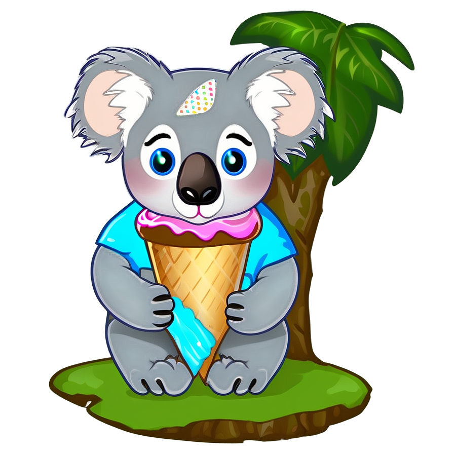 Koala With Ice Cream Png 06112024 PNG Image