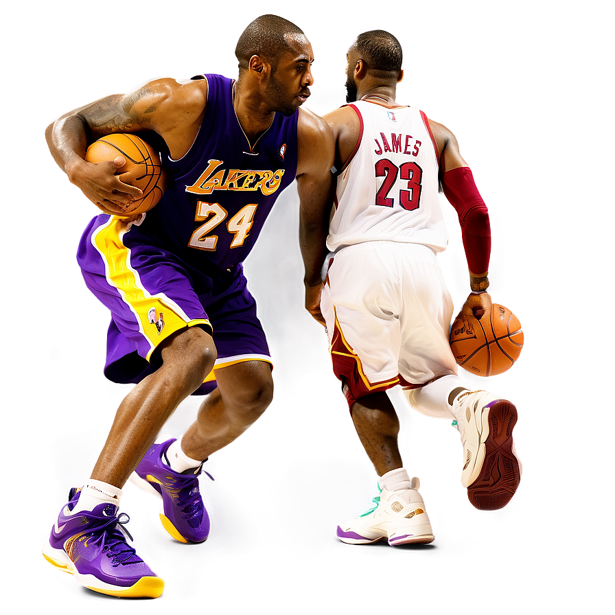 Kobe Bryant Vs. Lebron James Png 05232024 PNG Image