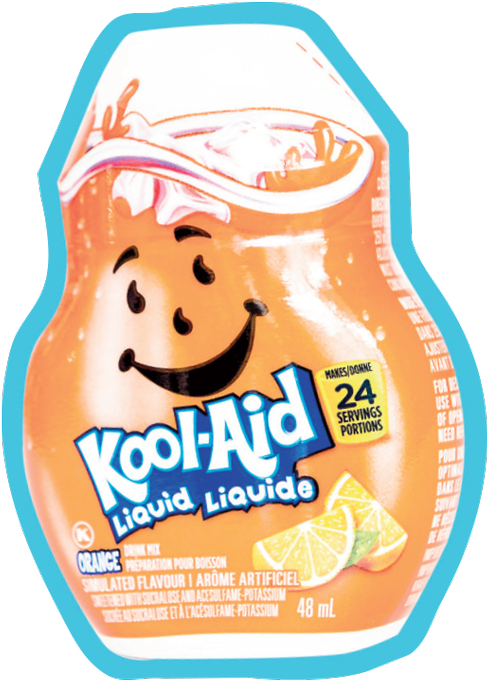 Kool Aid Liquid Orange Flavor Concentrate PNG Image