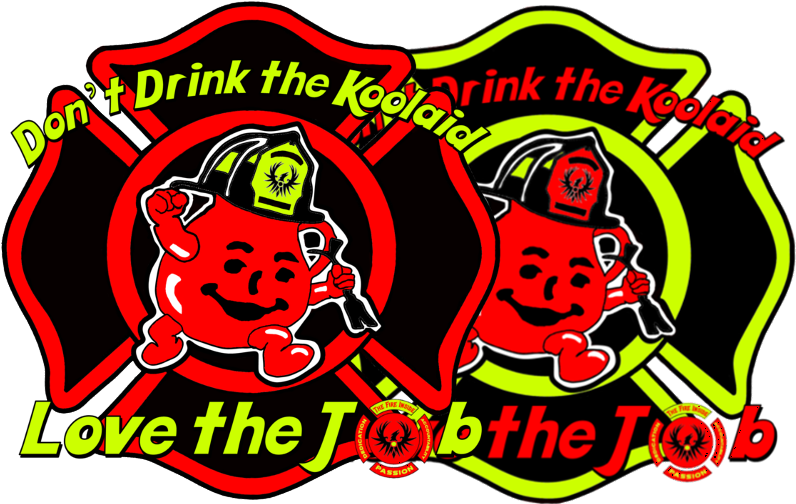 Kool Aid Man Firefighter Motivational Graphic PNG Image