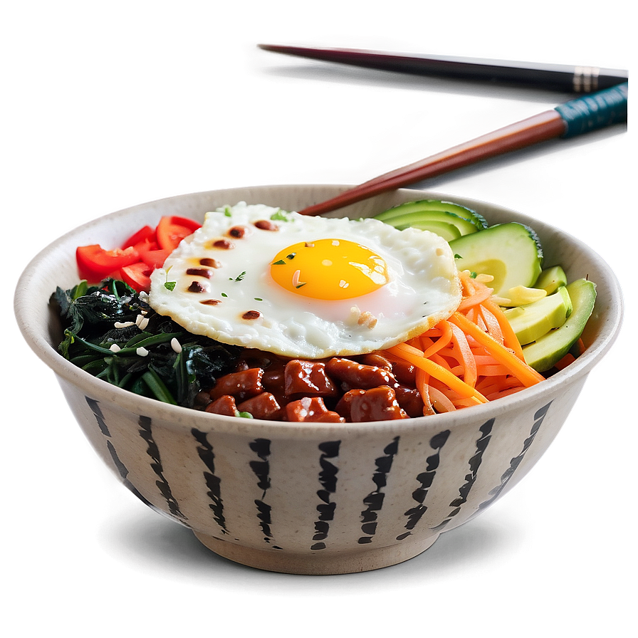 Korean Bibimbap Bowl Recipe Png 06292024 PNG Image