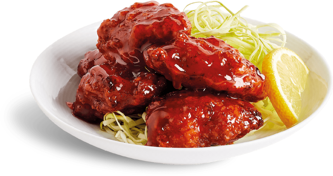 Korean Glazed Chicken Wings PNG Image