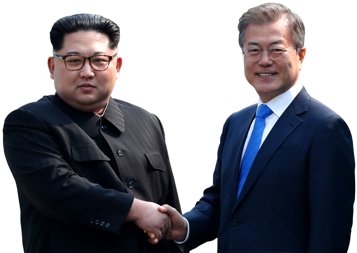 Korean Leaders Handshake PNG Image