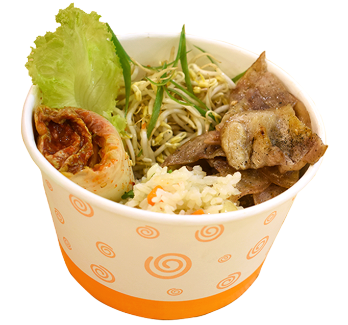 Korean Mixed Rice Bowl PNG Image