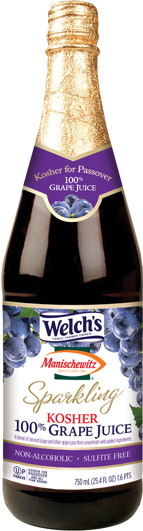 Kosher Sparkling Grape Juice Bottle PNG Image