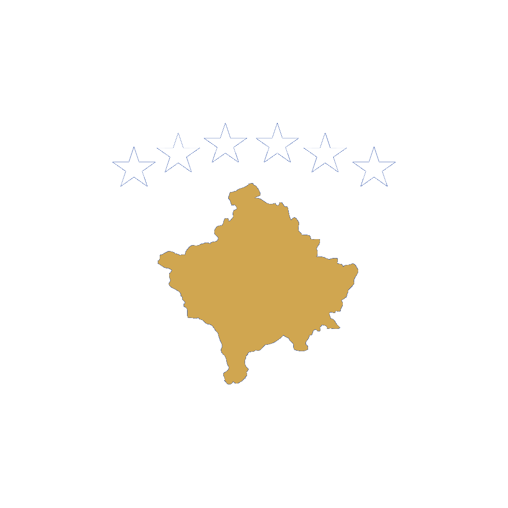 Kosovo Flag Map Graphic PNG Image