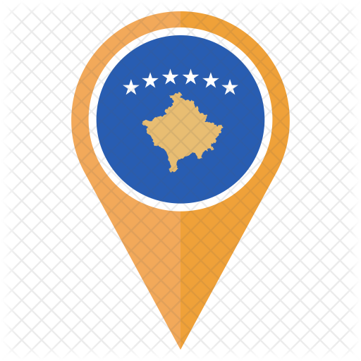 Kosovo Map Pin Graphic PNG Image