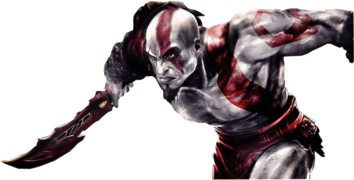 Kratos Godof War Fierce Stance PNG Image