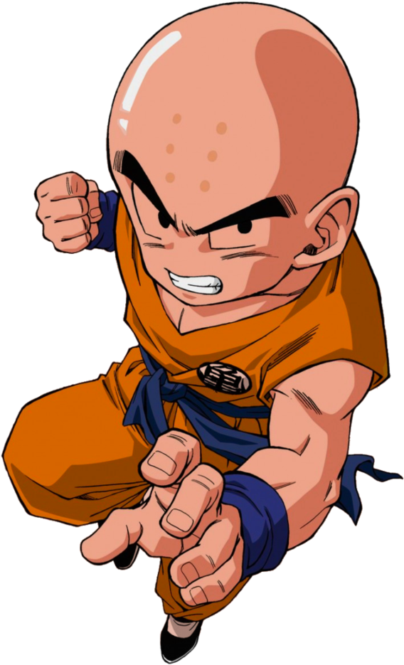 Krillin Action Pose PNG Image