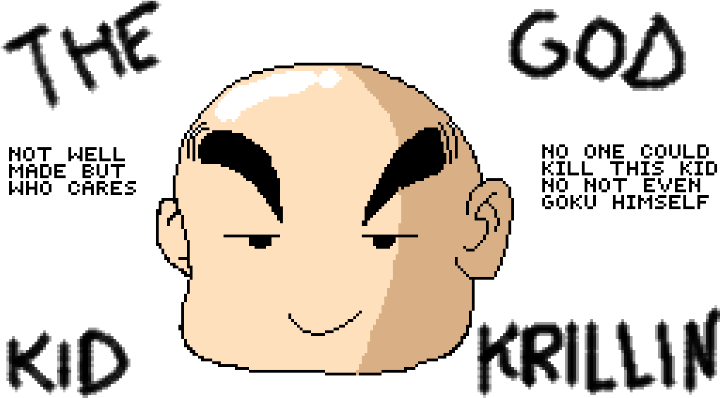 Krillin The God Kid Pixel Art PNG Image