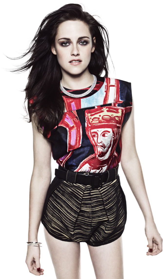 Kristen Stewart Fashion Pose PNG Image