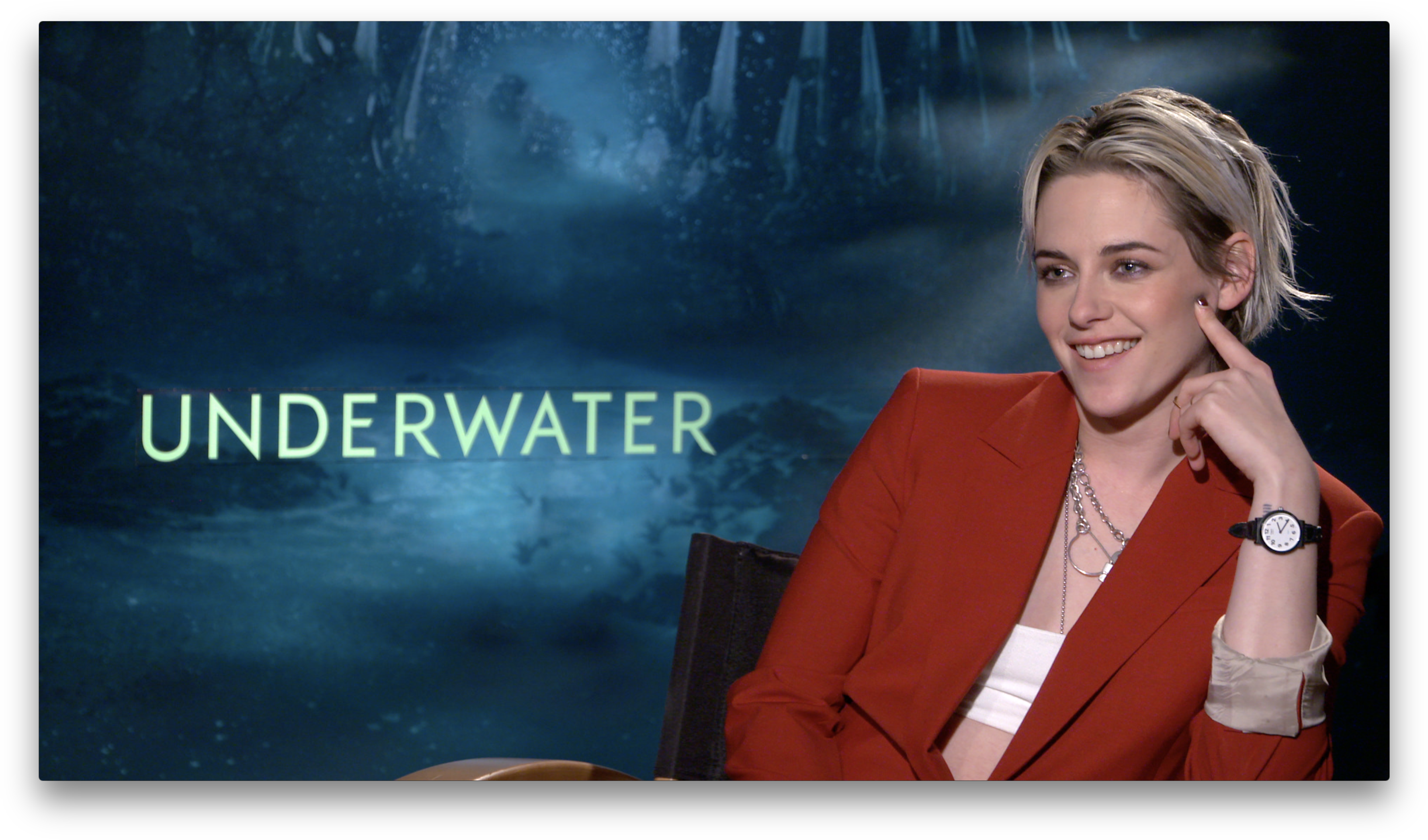 Kristen Stewart Underwater Movie Interview PNG Image