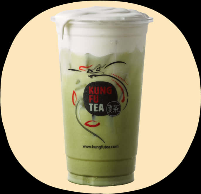 Kung Fu Tea Green Bubble Tea PNG Image