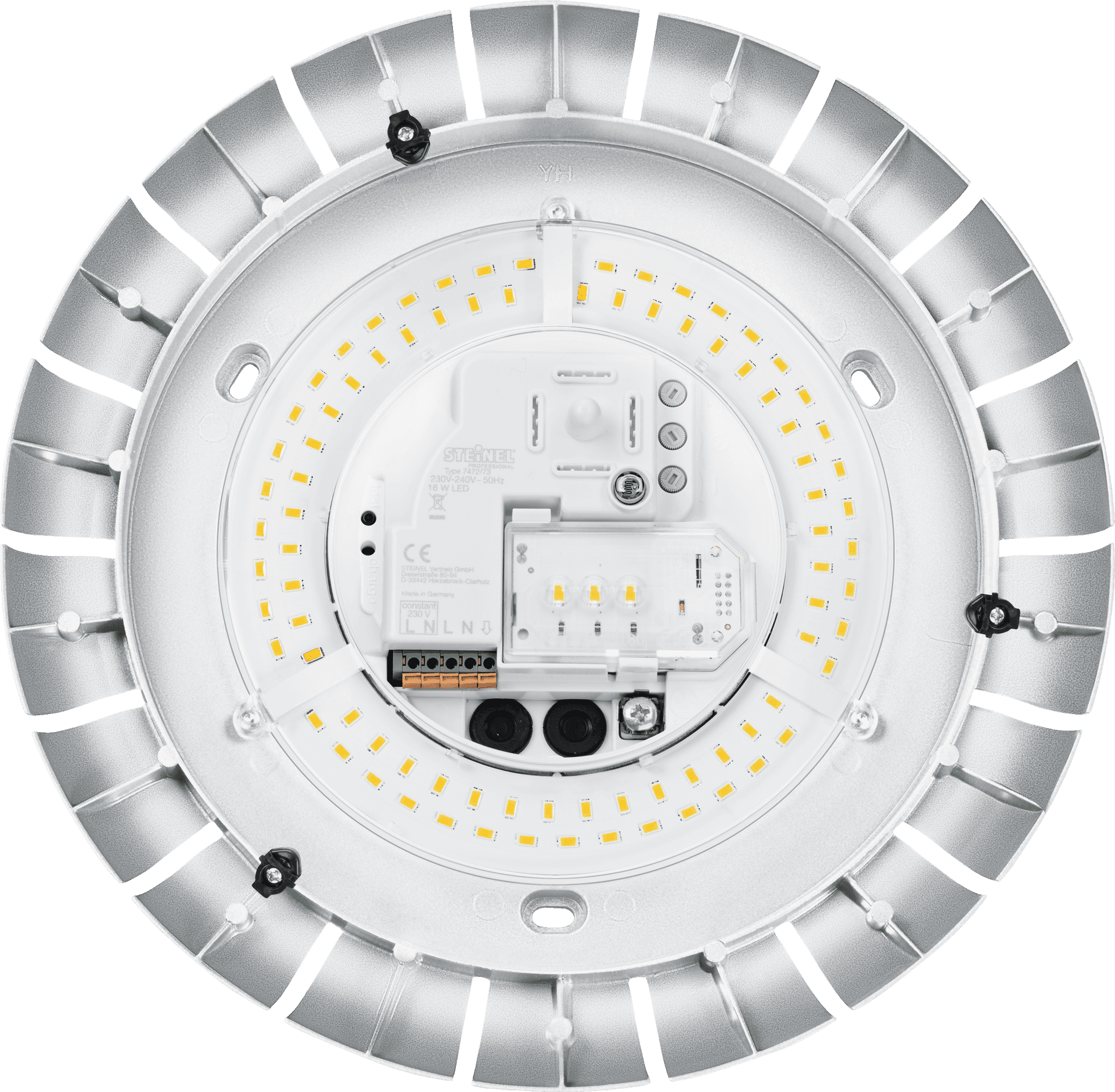 L E D Ceiling Light Component View PNG Image