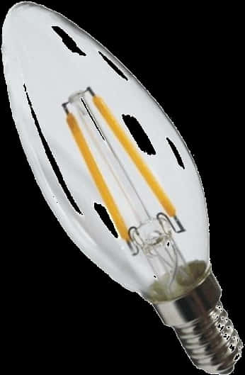 L E D Filament Candle Bulb PNG Image