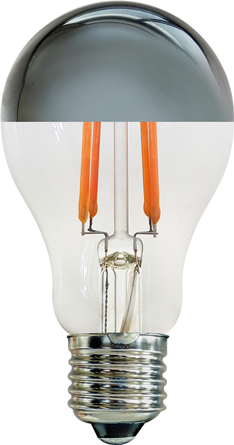 L E D Filament Light Bulb Clear PNG Image