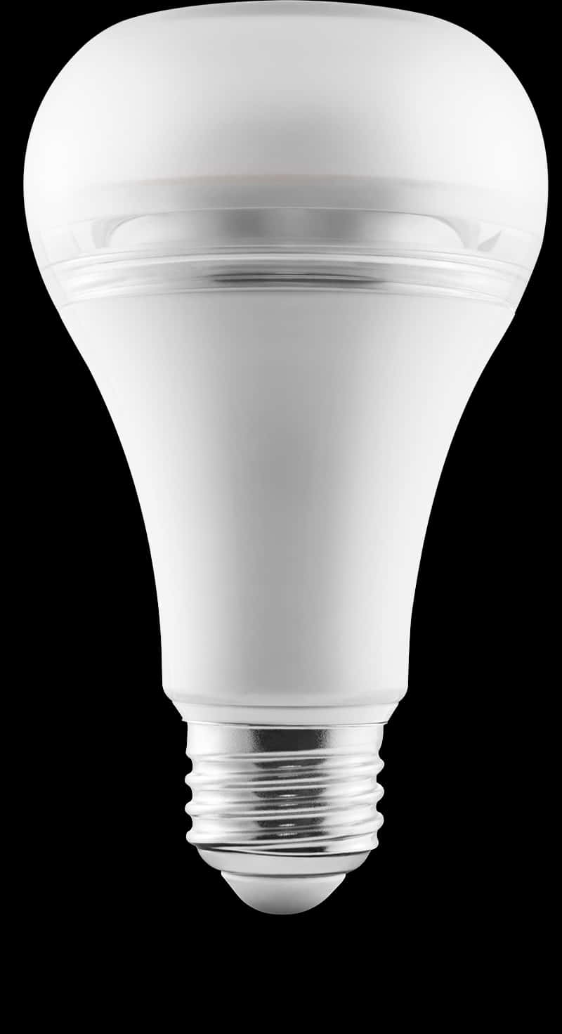 L E D Light Bulb Black Background PNG Image