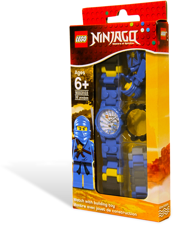 L E G O Ninjago Blue Ninja Watch Packaging PNG Image