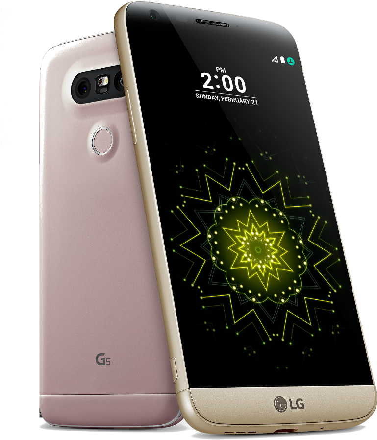 L G G5 Smartphone Pinkand Gold PNG Image