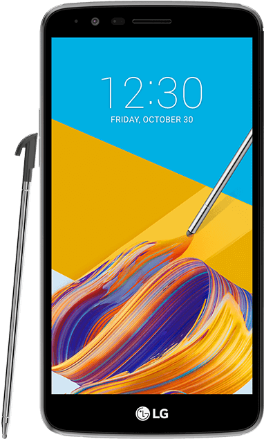 L G Smartphonewith Stylus PNG Image