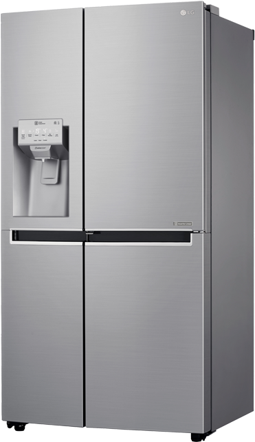 L G Stainless Steel French Door Refrigerator PNG Image