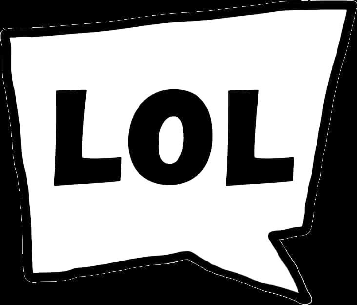 L O L Text Bubble Graphic PNG Image