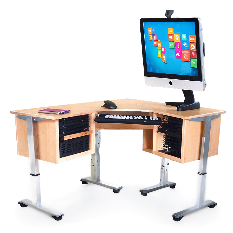 L-shaped Computer Desk Png 51 PNG Image