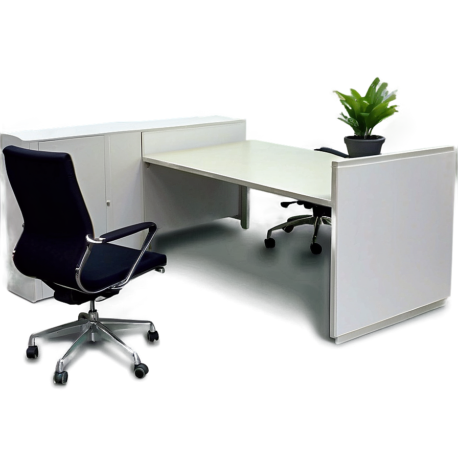 L-shaped Office Desk Png 17 PNG Image