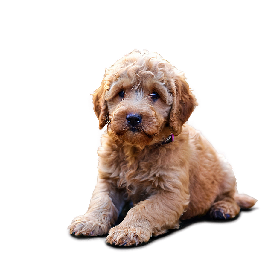 Labradoodle With Puppies Png Bgo12 PNG Image