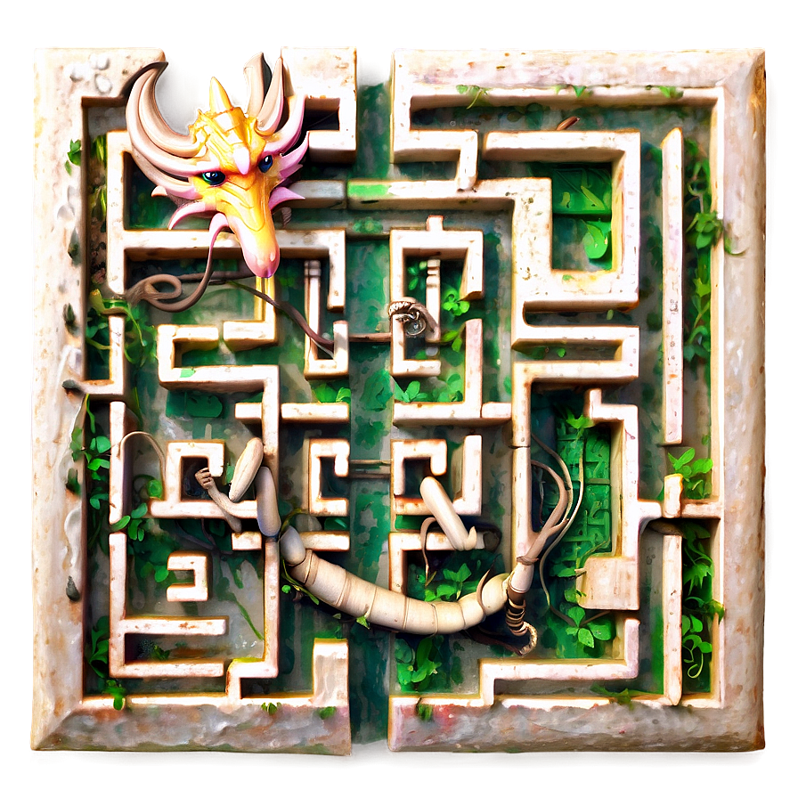 Labyrinth With Dragon Png Shw24 PNG Image