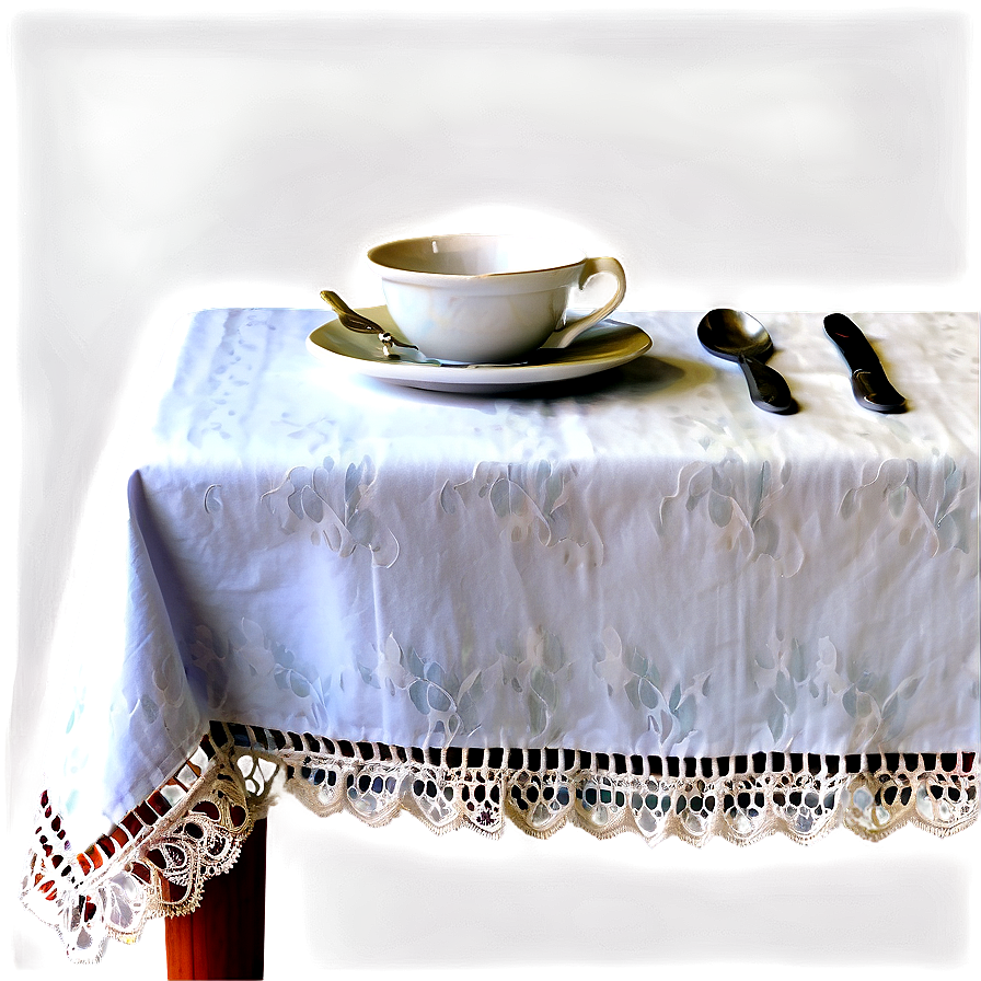 Lace Border Table Cloth Png Fuv PNG Image