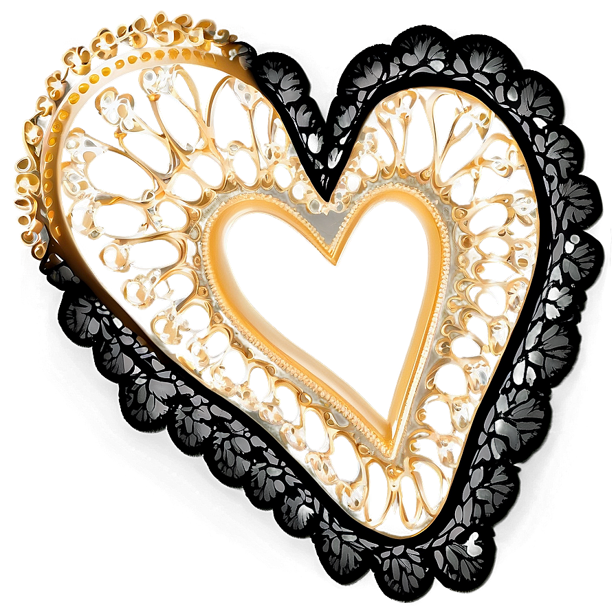 Lace Heart Clipart Elegance Png 05252024 PNG Image