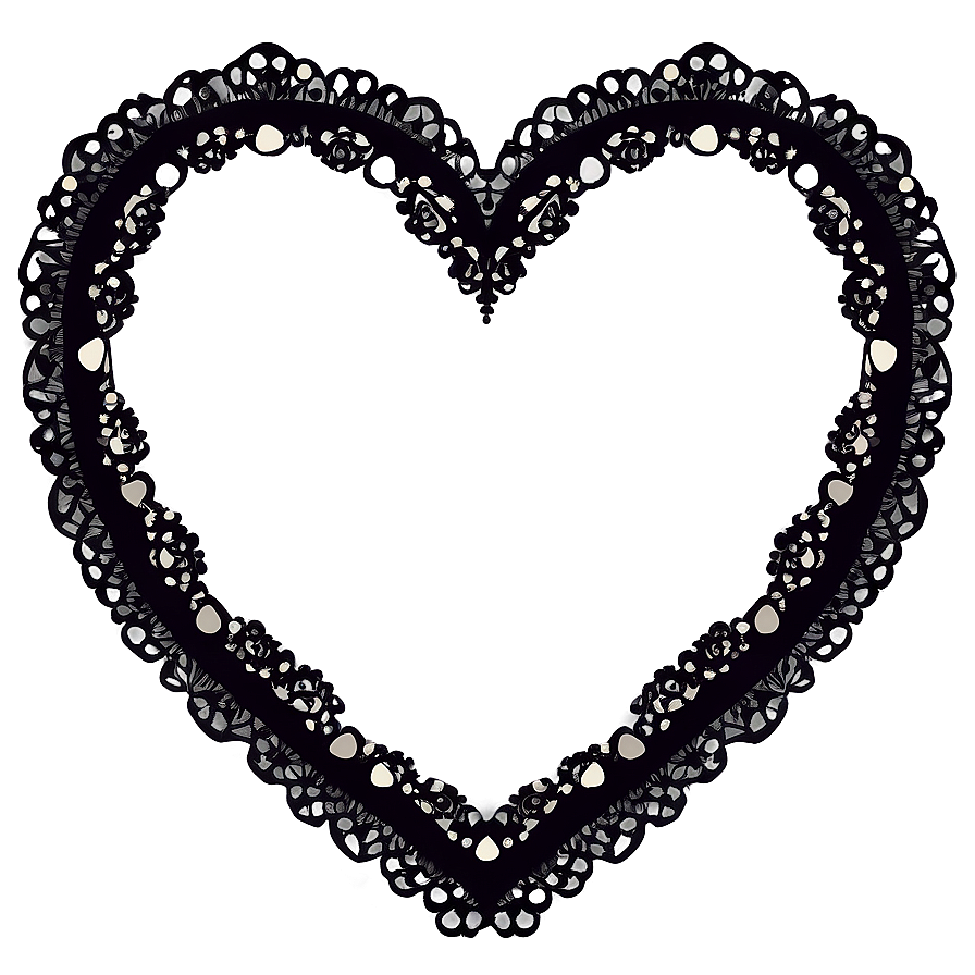 Lace Heart Frame Png Hgt PNG Image