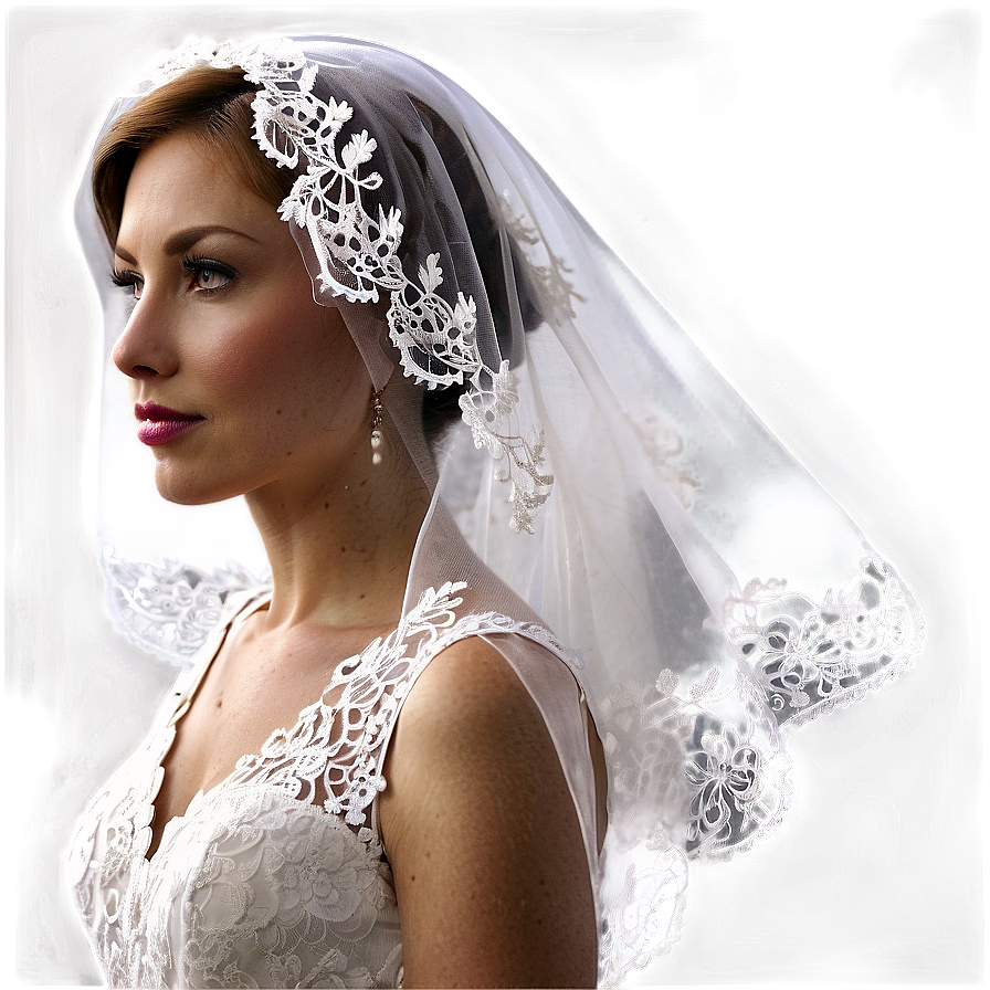 Lace Wedding Veil Png 43 PNG Image