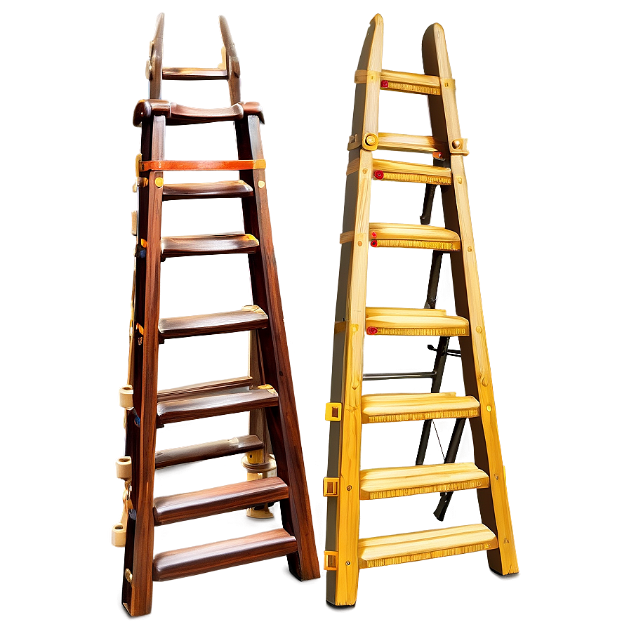 Ladder Wood Shelf Varieties Png 06272024 PNG Image