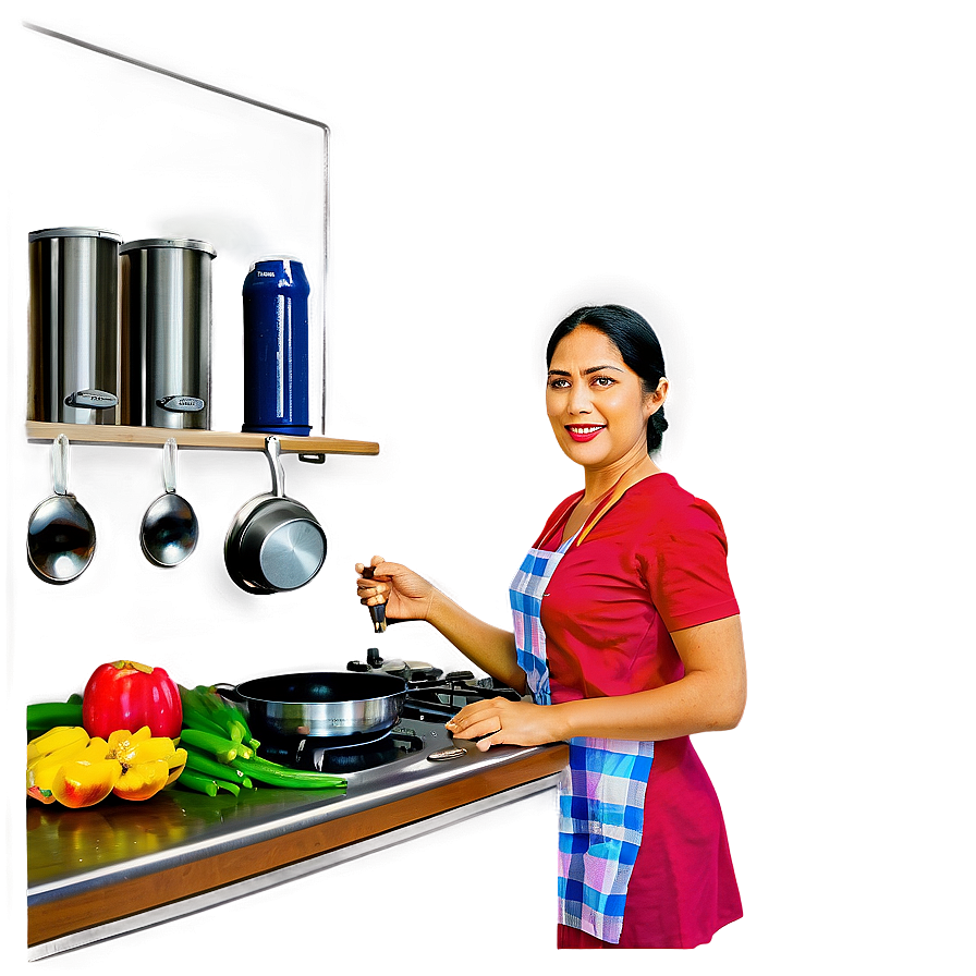 Lady In Kitchen Png 06112024 PNG Image