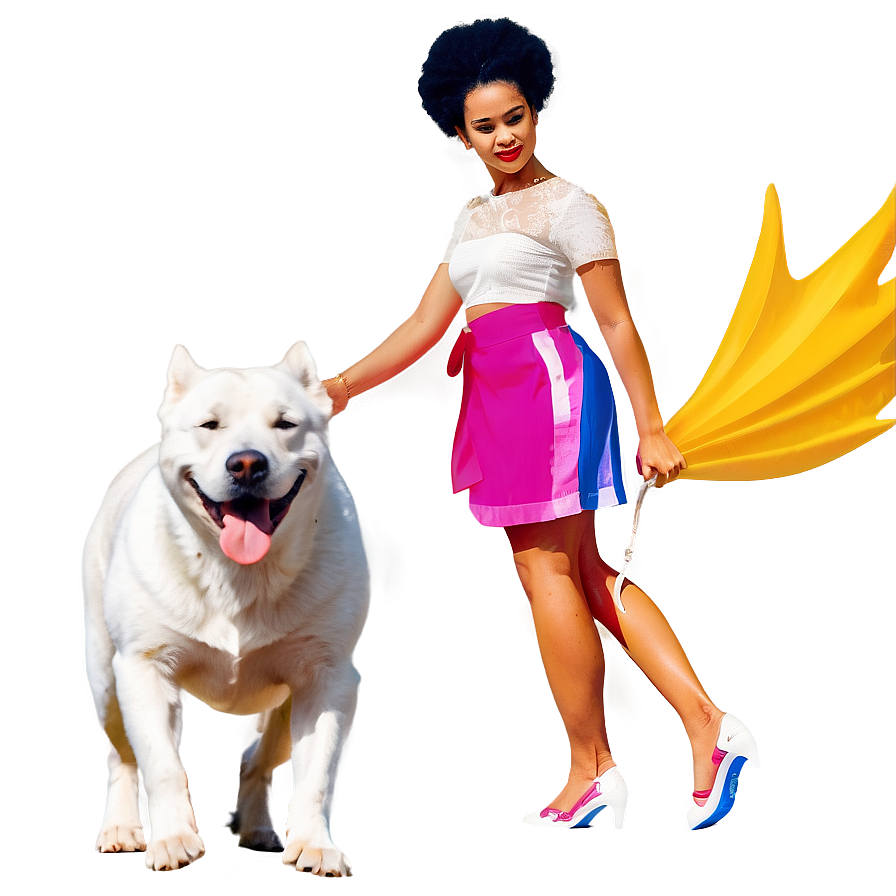 Lady With Dog Png 06112024 PNG Image