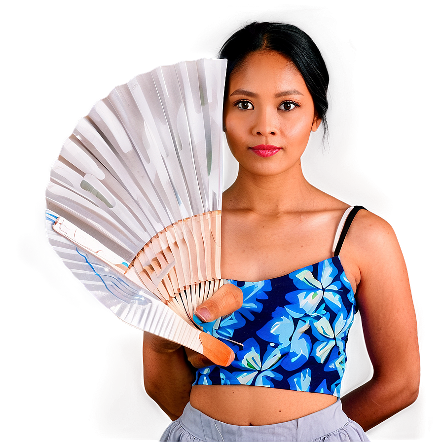 Lady With Fan Png 06112024 PNG Image