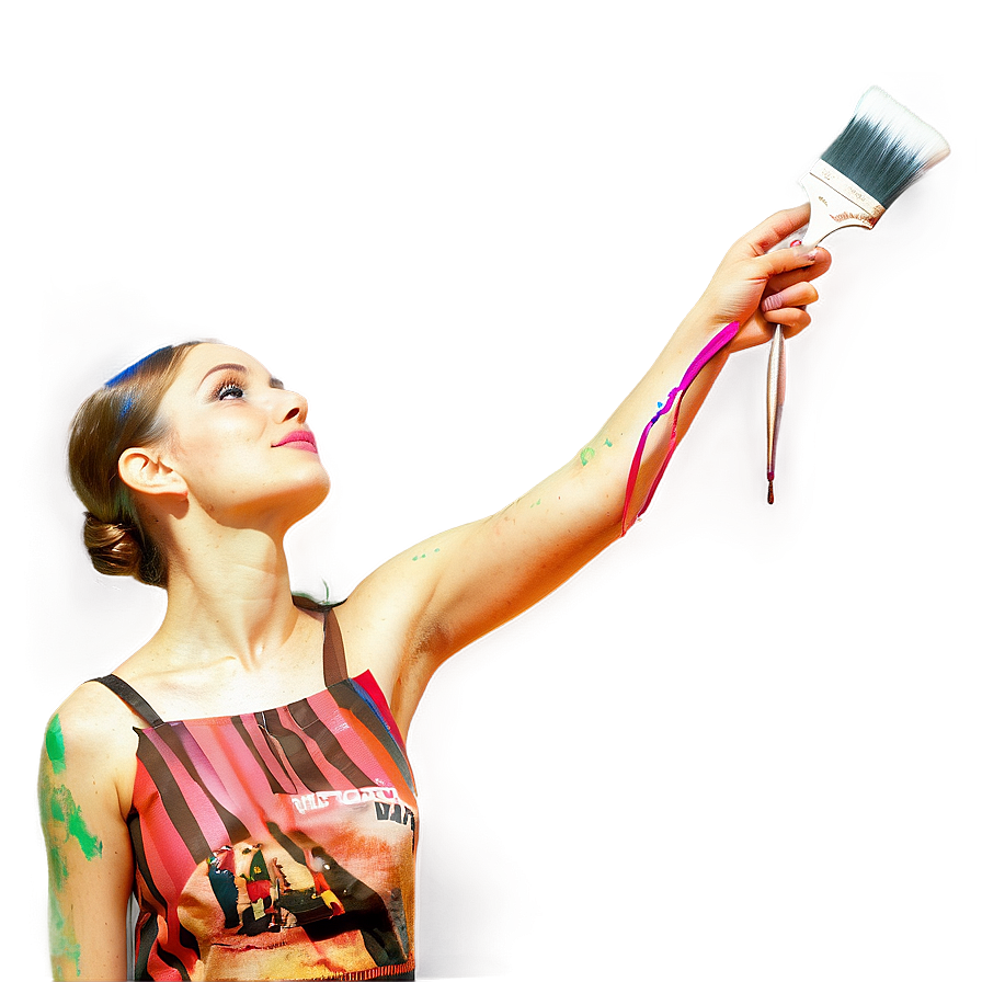 Lady With Paintbrush Png 38 PNG Image