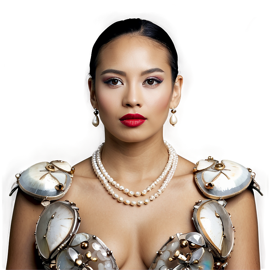 Lady With Pearls Png Nnk PNG Image