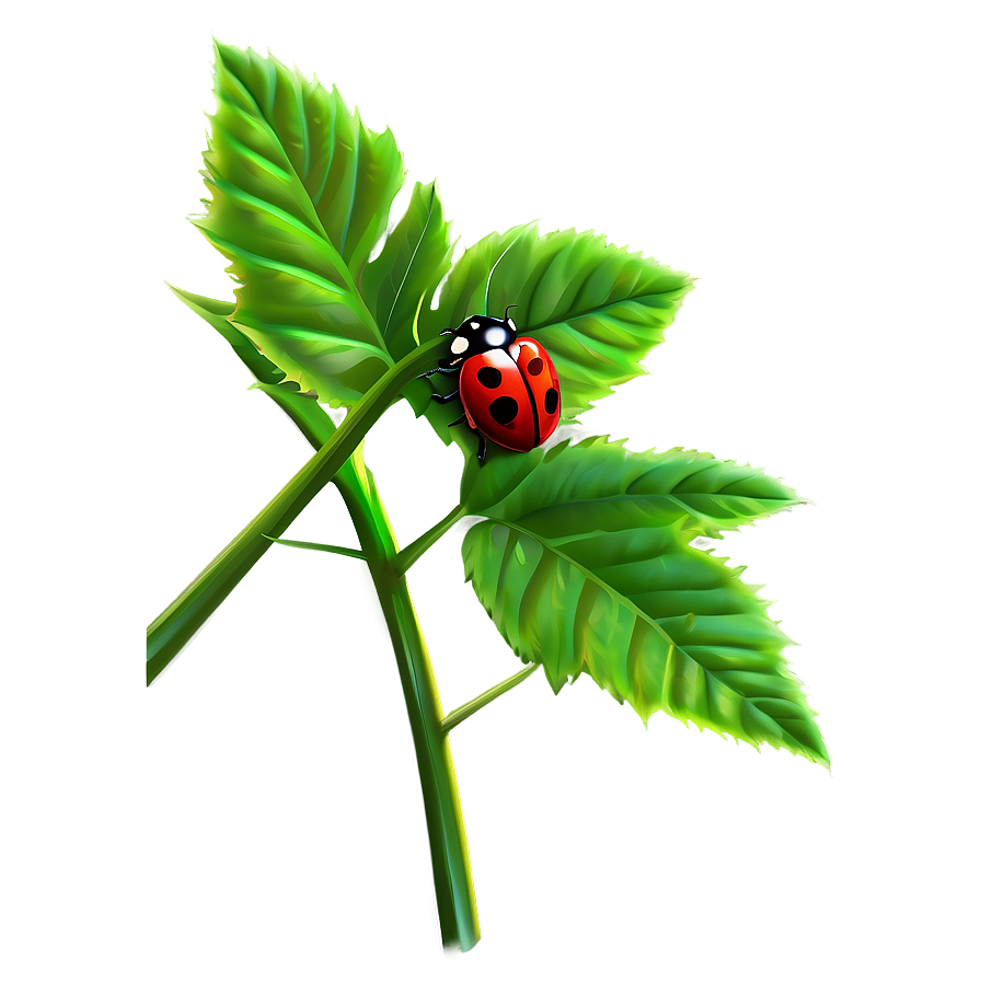 Ladybug On A Branch Png Sto4 PNG Image